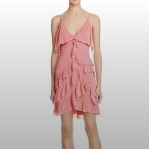Alice and Olivia Blush Lavinia Ruffle Dress Size 6